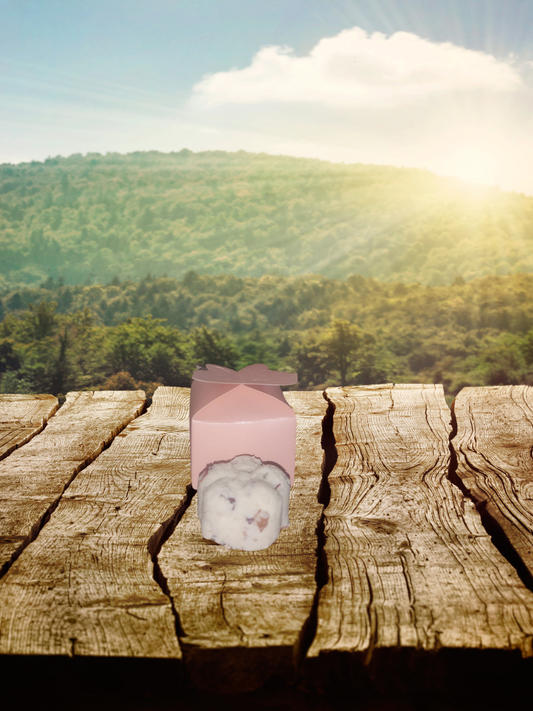 Bombe de bain lilas et rose