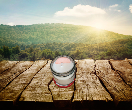 Bougie chocolat à l'orange (déco cassée)