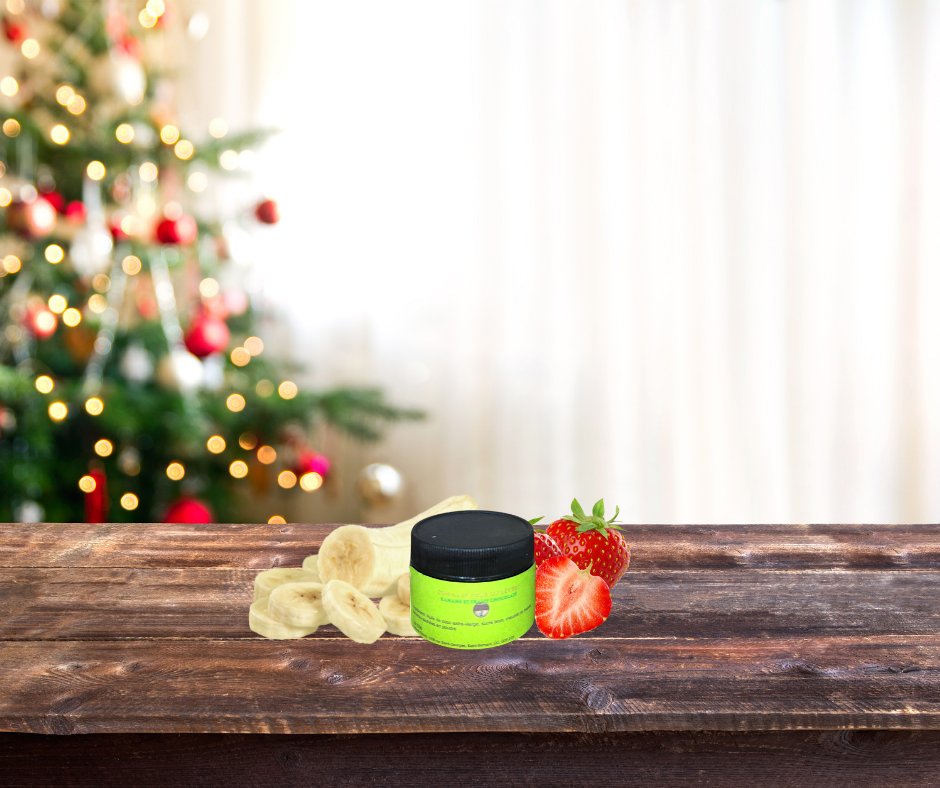 Gommage pour les lèvres fraises et banane