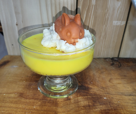 Bougie Lapin chocolaté et bonbon