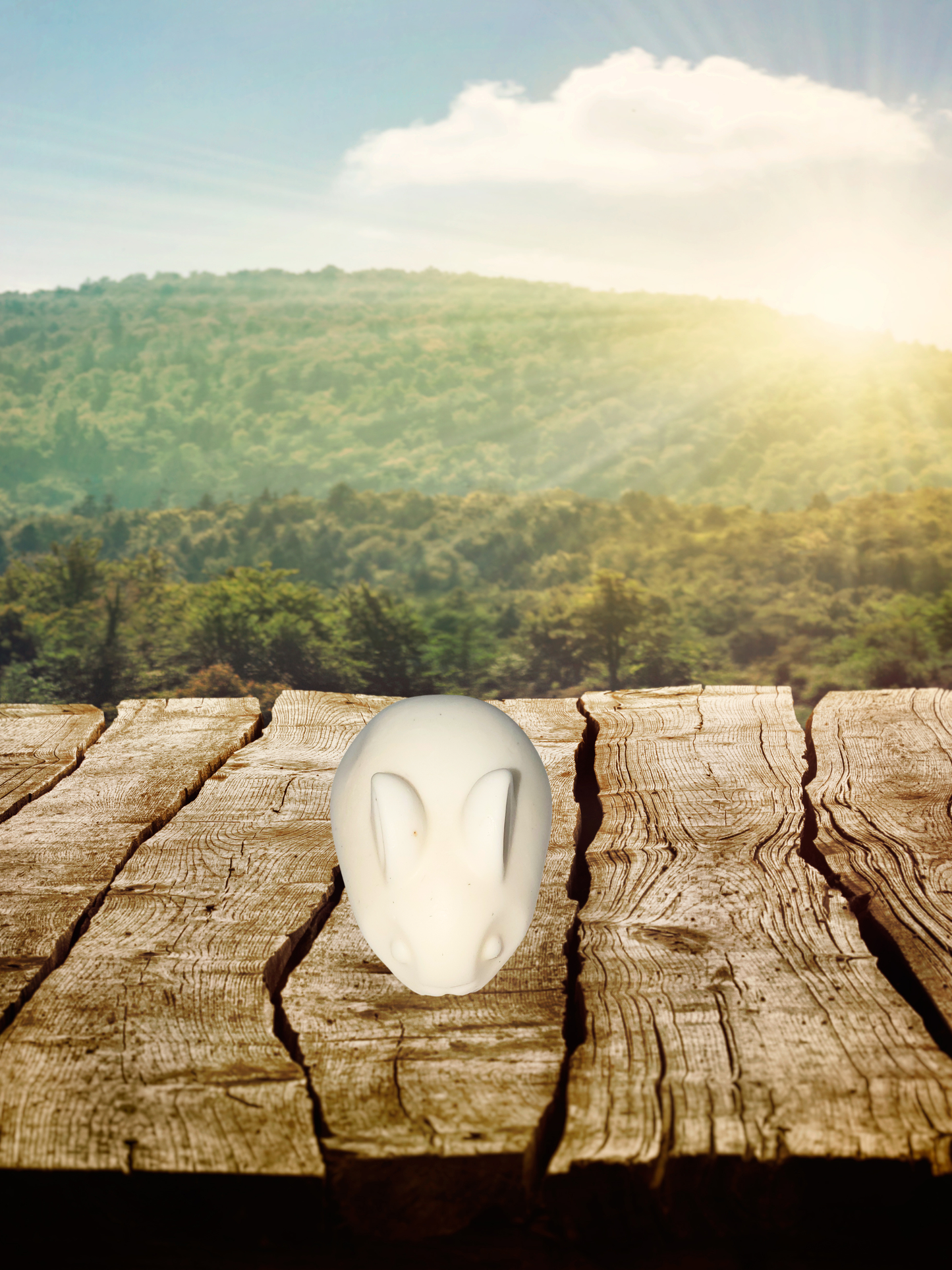 Savon petit lapin odeur pomme bleuet